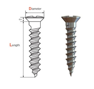 Titanium Membrane and Block Bone Fixation Screw Kit