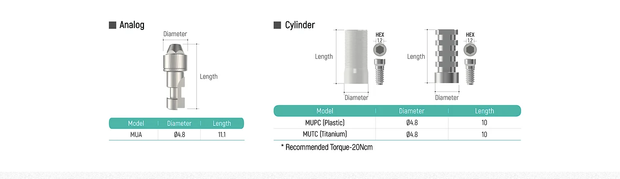 Analog and Cylinder Abutment