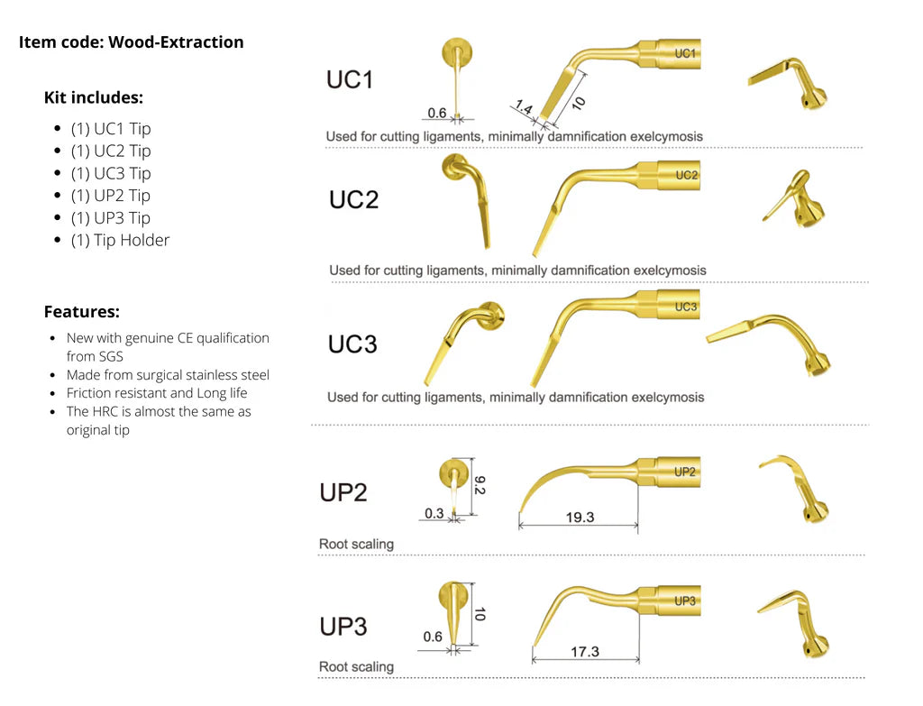 Piezo Surgical Tip Kit - Extraction